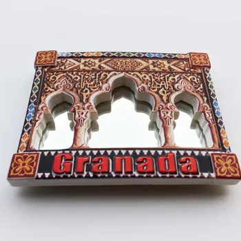Granada Alhambra, Ispanija, turistinių suvenyrų, rėmas, magnetinė šaldytuvas