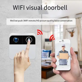 Wifi Doorbell Smart Elektroninių Akutė Vaizdo Naktinio Matymo Durys, Video Kameros Viewer Belaidžio Ryšio Namų Signalizacijos, Vaizdo Doorbell