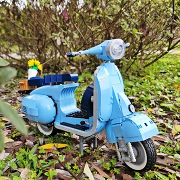 Suderinama 10298 Motociklo Romos Atostogų Vespas Garsaus Motociklą Miesto Statybos Blokai, Plytos Modelis Žaislas, Vaikas Dovana