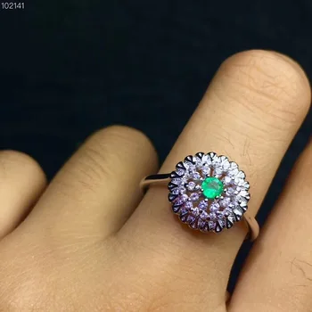 Gamtos smaragdas žiedas, paprastas stilius, parduotuvė skatinimo, 925 sidabras, nemokamas pristatymas, populiarus stilius