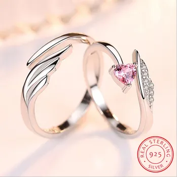 925 sterlingas sidabro naujų papuošalų mados moteris atidarymo žiedas jubiliejus, vestuvės, vestuvės vestuvinis pora žiedas