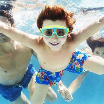 Plaukimo Akiniai Patogūs Silikono Didelis Rėmas Reguliuojamas Plaukti Akiniai Vaikams Anti-Rūko UV atsparus Vandeniui Plaukimo Akiniai