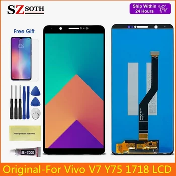 5.7 colių LCD Vivo V7 Y75 1718 LCD Ekranas Touch Panel Ekrano Jutiklis skaitmeninis keitiklis Asamblėjos Pakeitimo 100% Texted Su Įrankiais