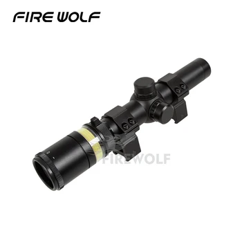 2018 NAUJA 1.5-6x24 Riflescope Žalia Optinio Pluošto Medžioklės Nemokamas Pristatymas