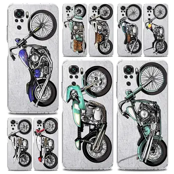 Moto Kirsti motociklų sporto Telefoną Atveju Xiaomi Redmi Pastaba 12 11 9S 9 8 10 Pro Plus 7 8T 9C 9A 8A K40 Žaidimų Minkštas Aišku, Padengti