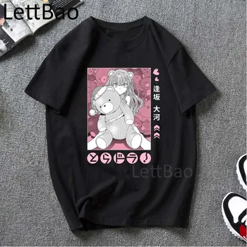 Toradora Taiga Aisaka Anime Anime Grafinis T-shirt Moterims/Vyrams Streetwear Medvilnės Crewneck Tshirts
